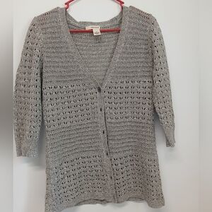 Dkny Jeans. Women's Gray Knit Cardigan Size M